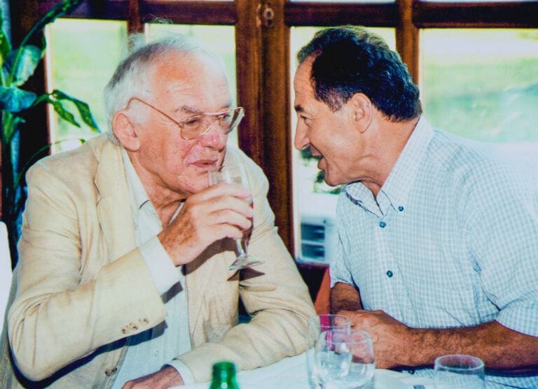 Са Момом Капором у Београду мјесец дана прије његове смрти, 2010. године