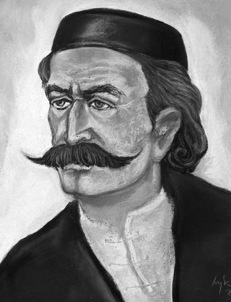 Тодор Кадић онако како га је „видио” сликар Лука Мартиновић