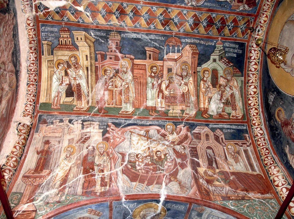 Дио живописа у своду манастира Подврх